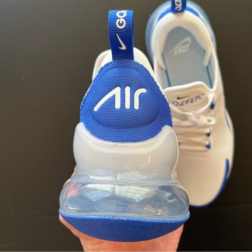 Nike Air Max 270 Golf White Racer Blue Men Sz 10.5 Shoes CK6483-106 NEW! ** - Picture 7 of 7
